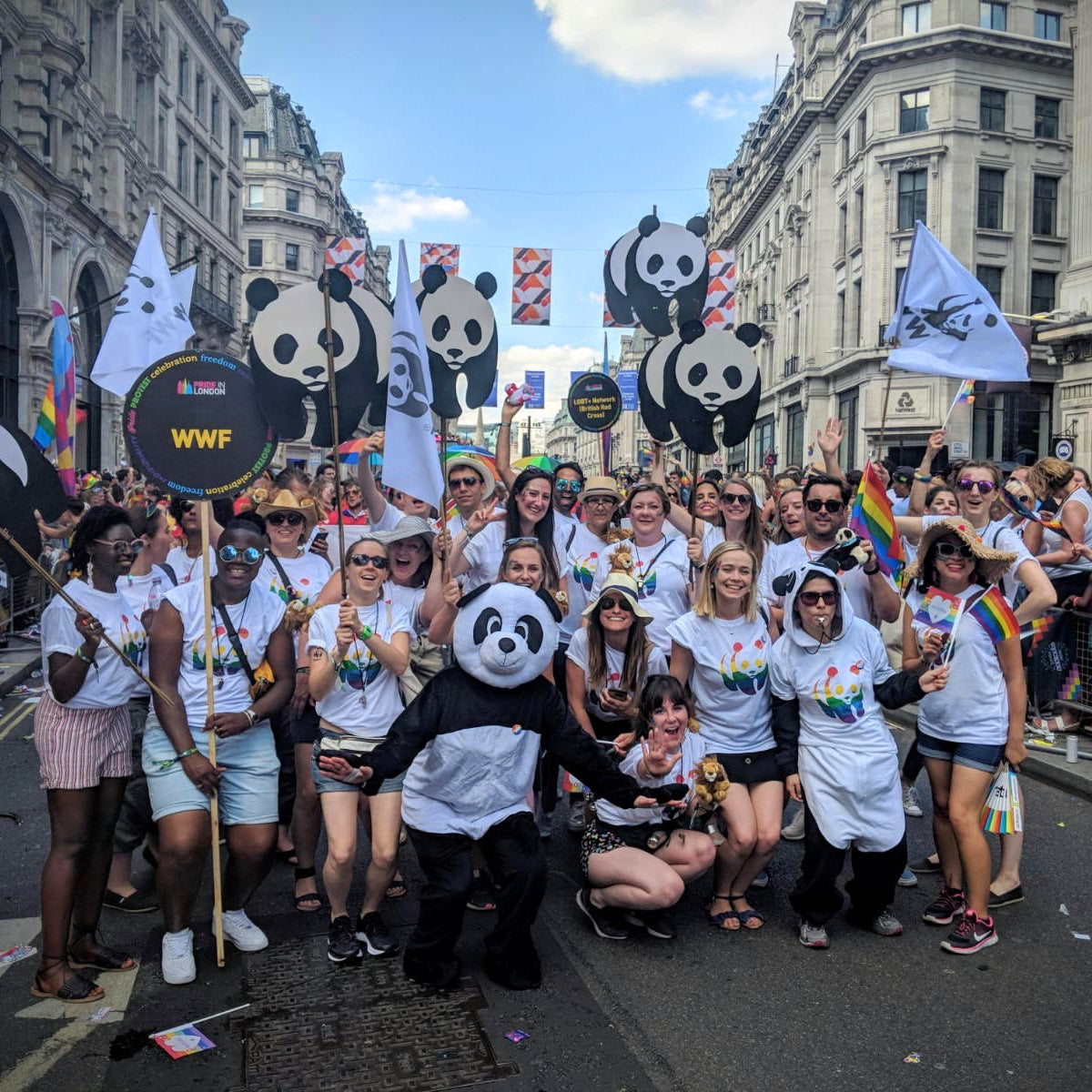 Rainbow Panda Unisex T-shirt