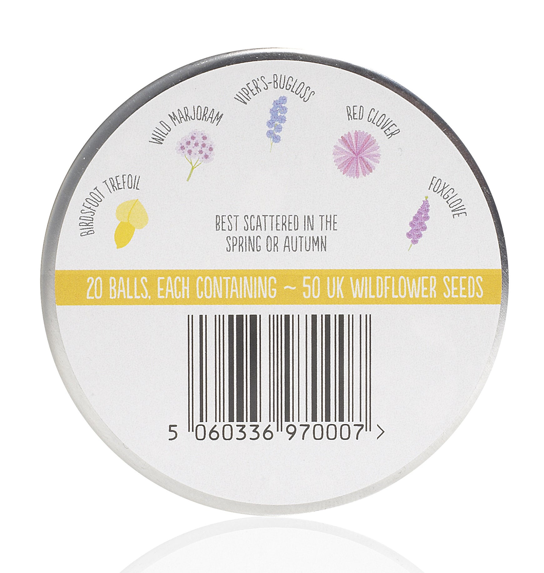 Seedball wildflower bee mix tin