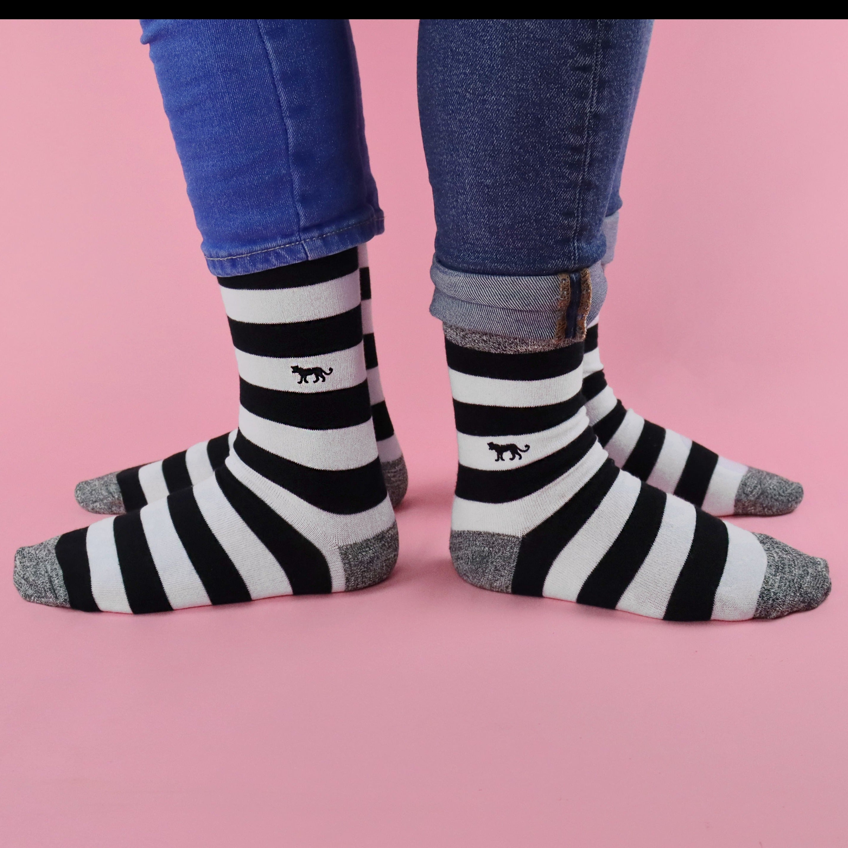Critically Endangered Adult Striped Socks