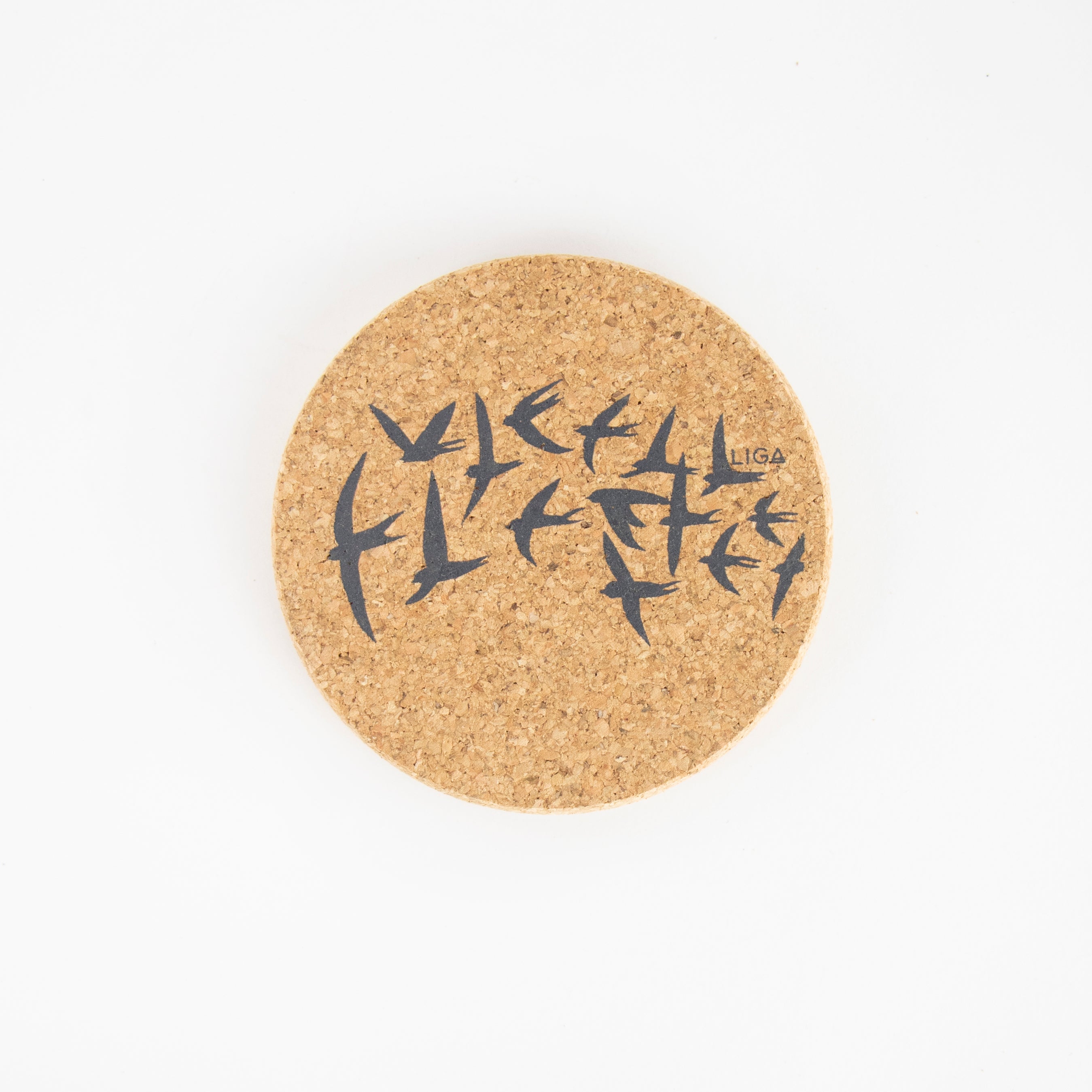 Cork Coaster - Swallow Print