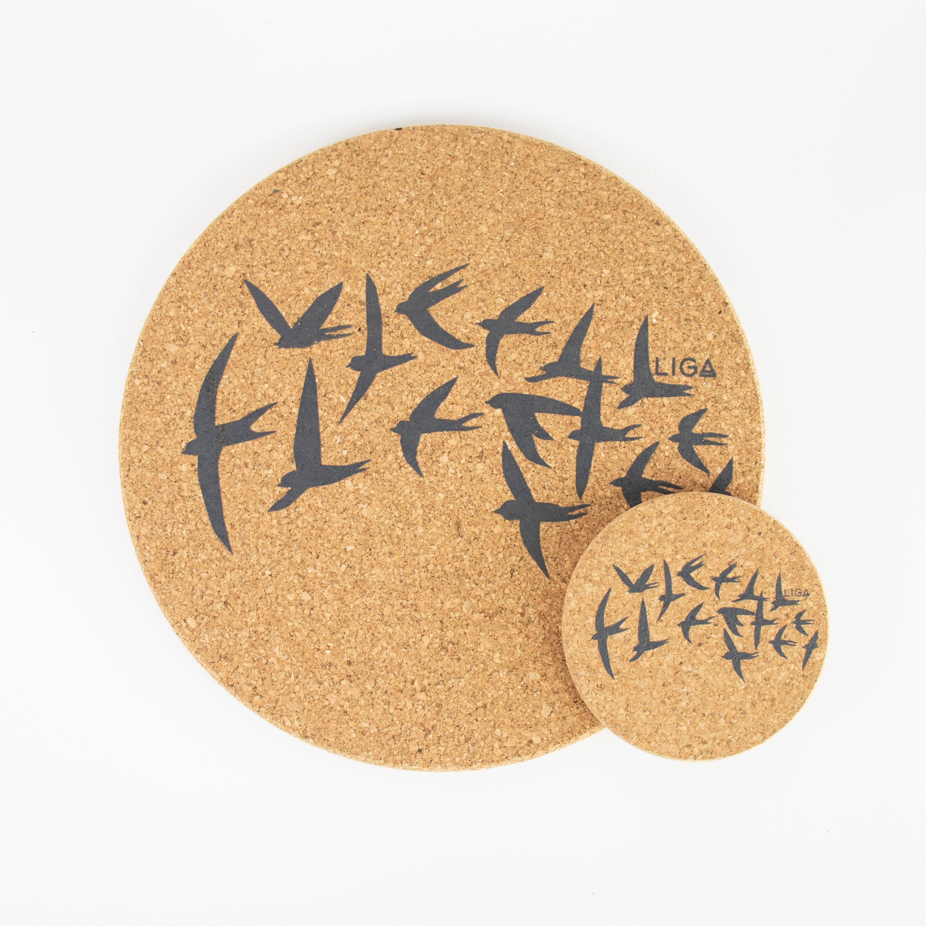 Cork Placemat - Swallow Print