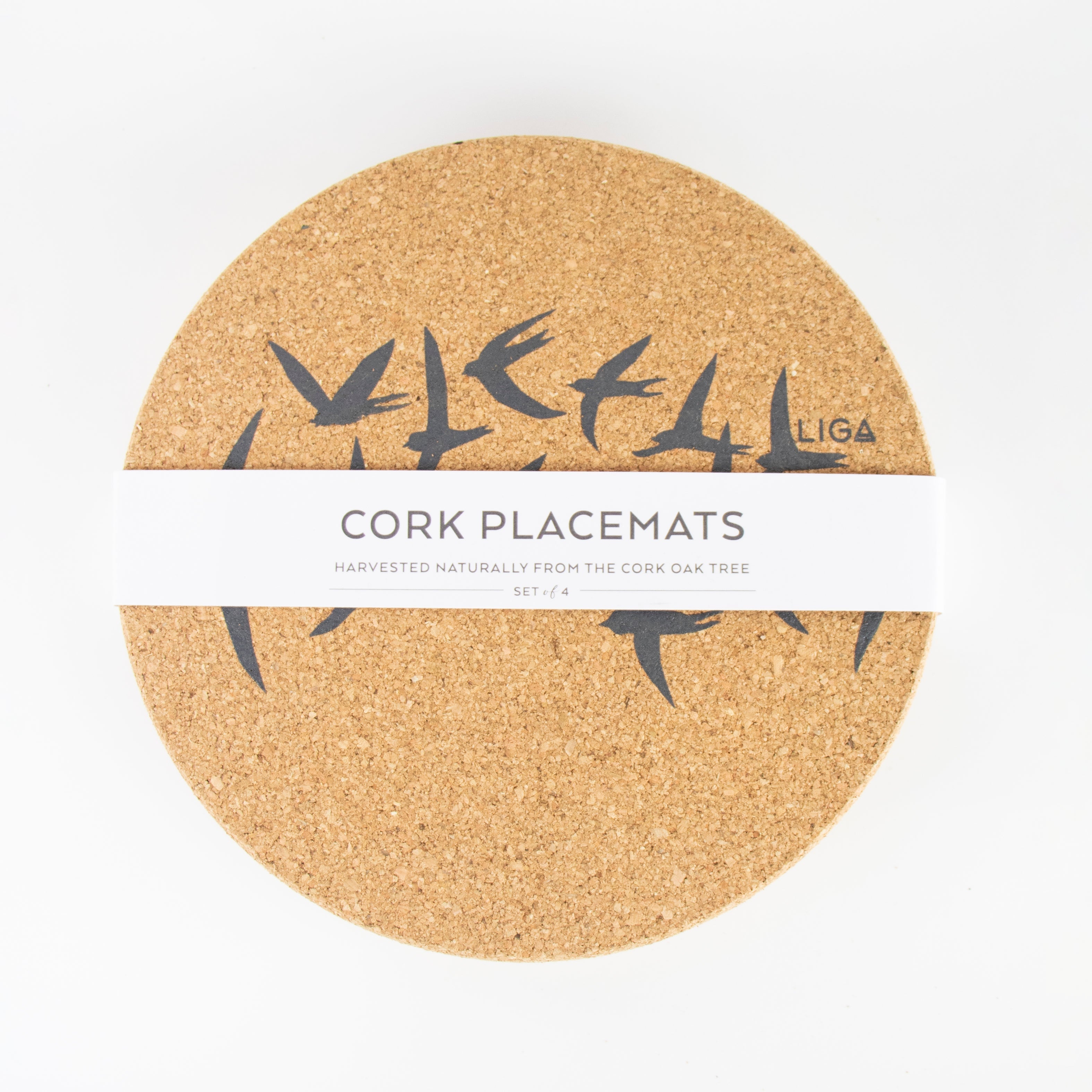 Cork Placemat - Swallow Print