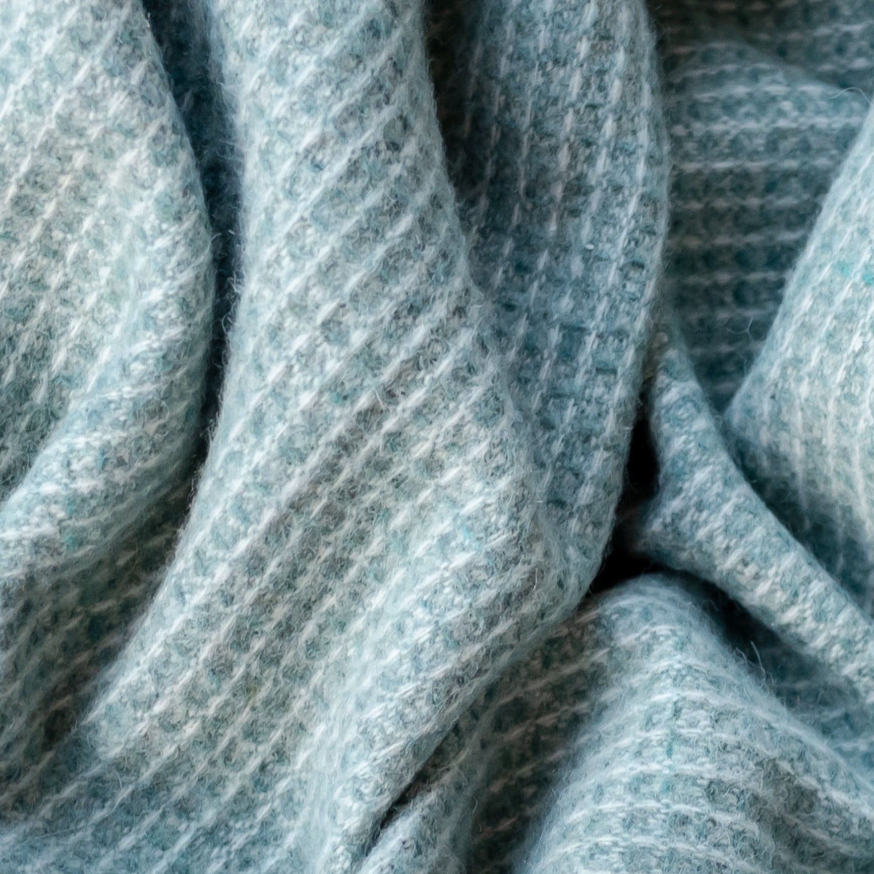 Recycled Wool Large Waffle Blanket