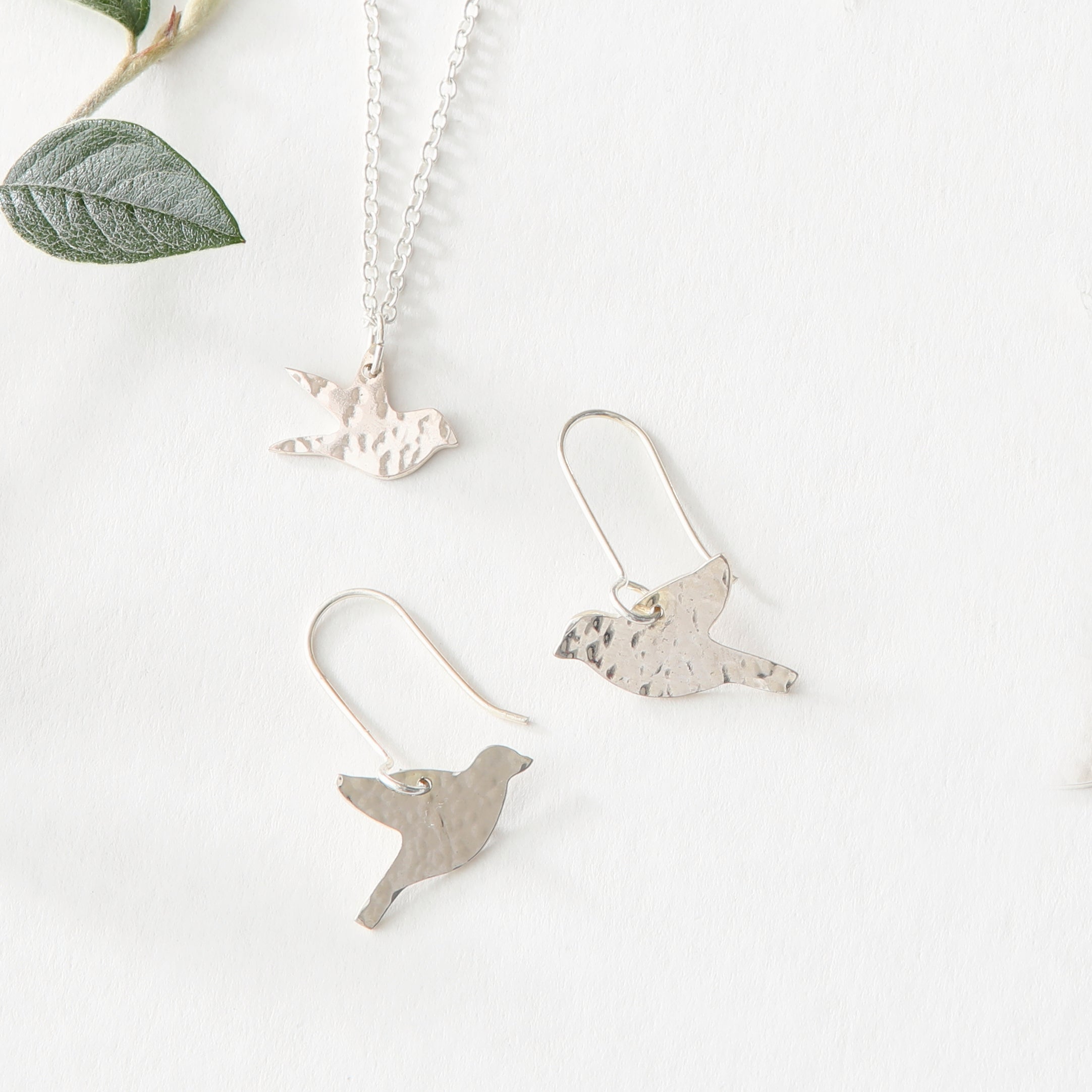 Plated Woodland Swallow Pendant