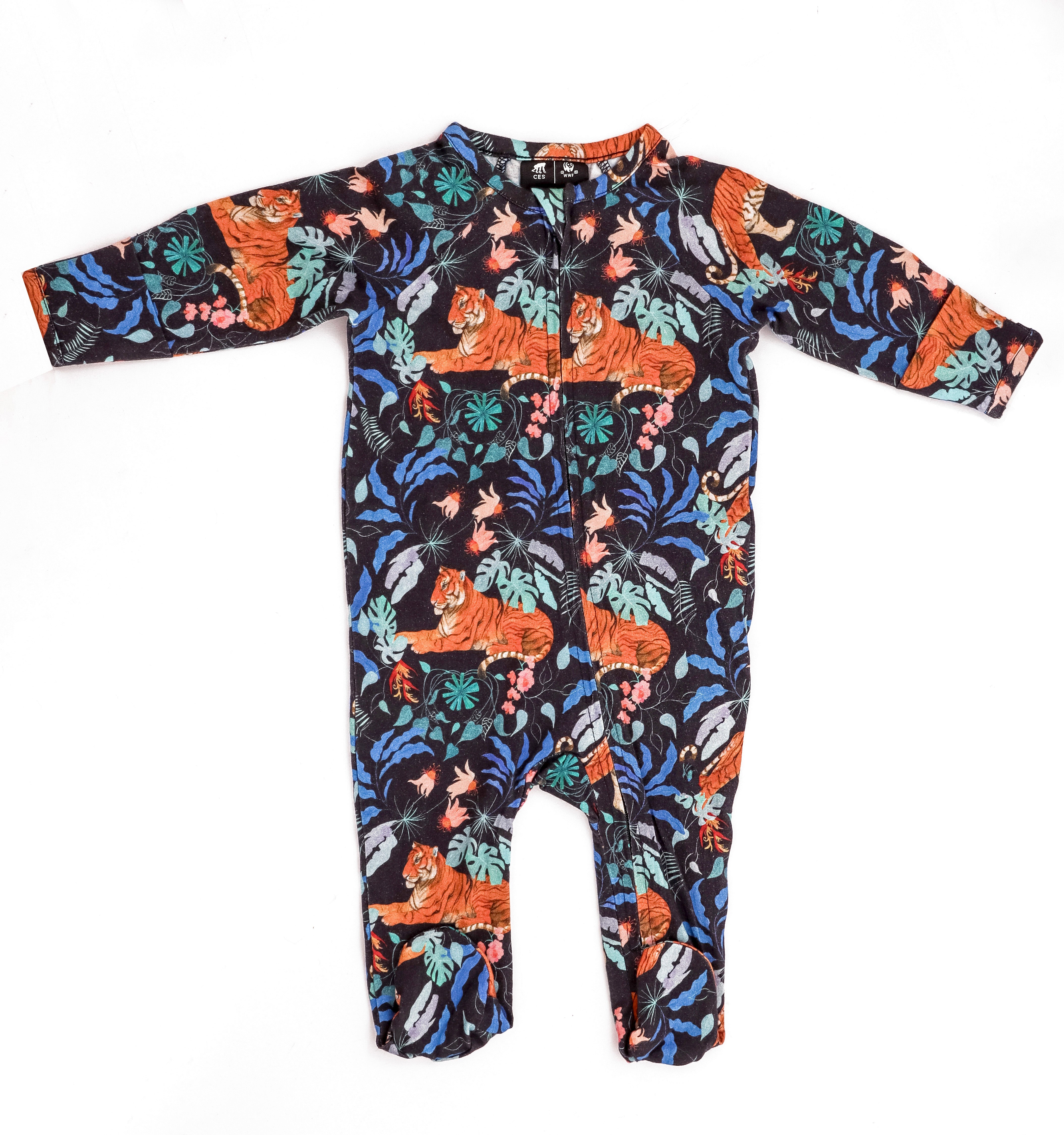 Critically Endangered Baby Romper Set - Tiger