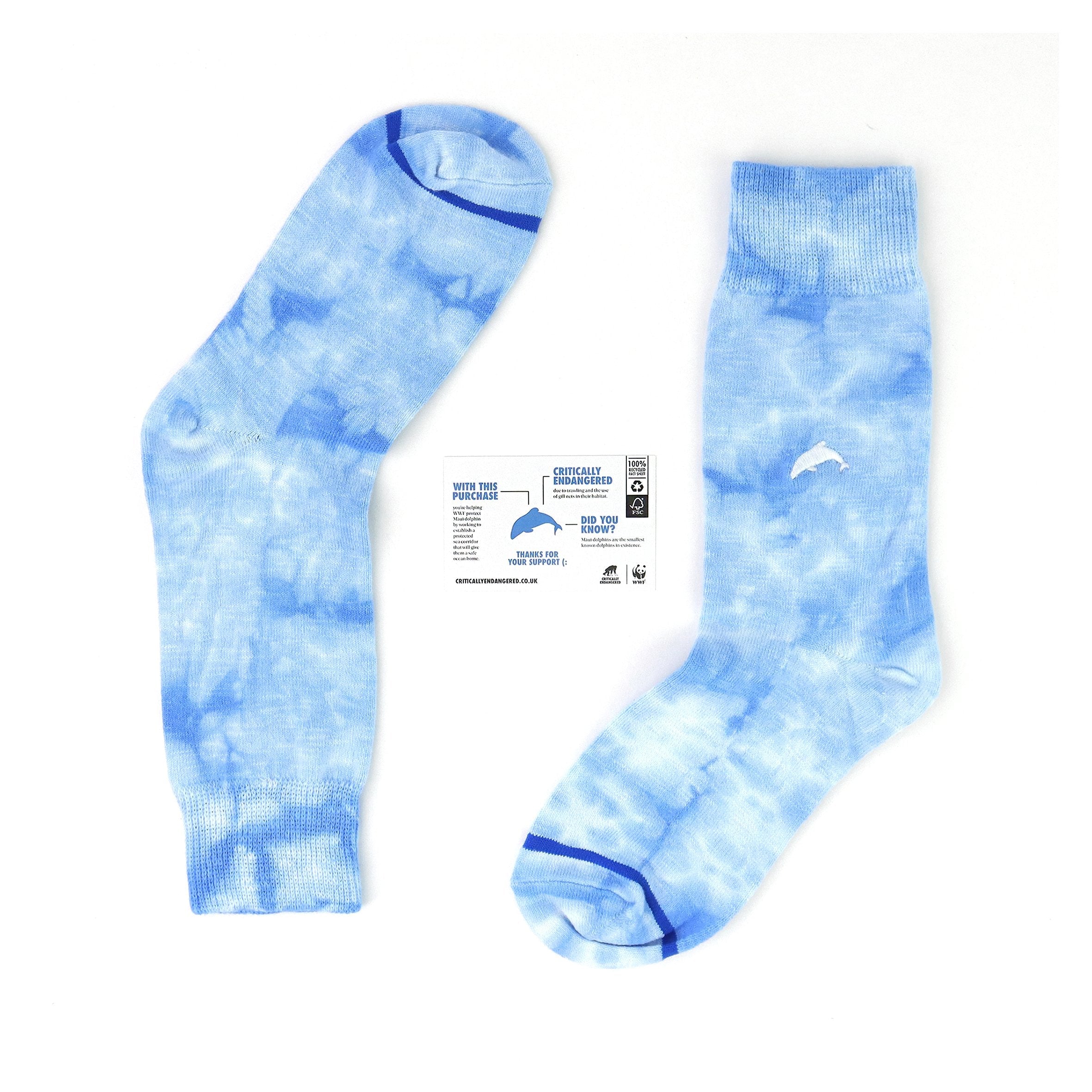 Critically Endangered Tie Dye Adult Socks