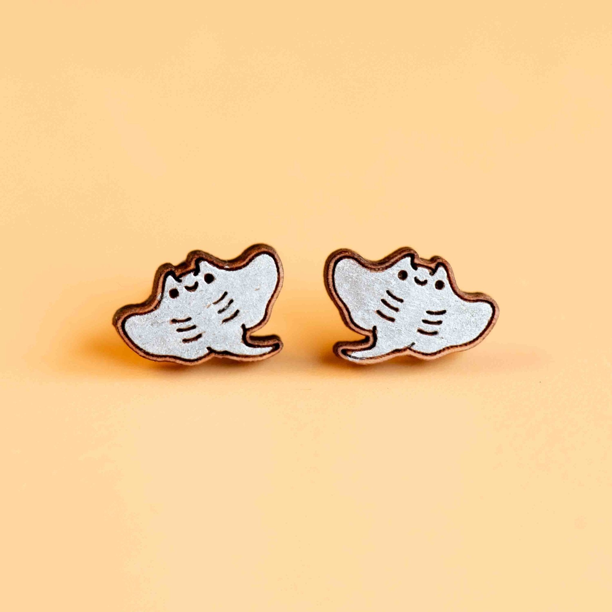 Hand-painted Wooden Earrings