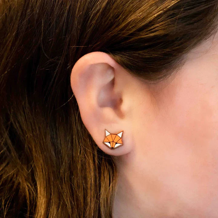 Hand-painted Wooden Earrings