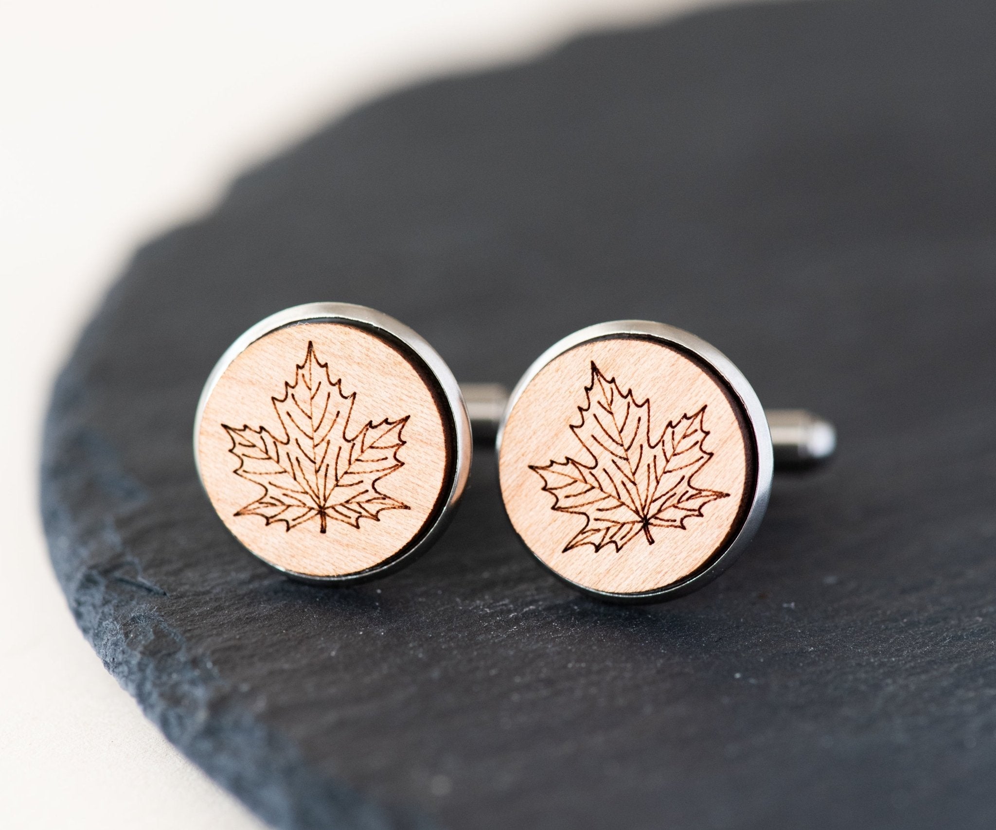 Cherry Wood Cufflinks