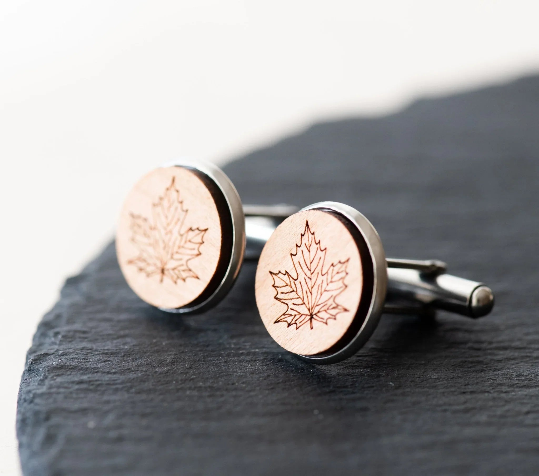 Cherry Wood Cufflinks
