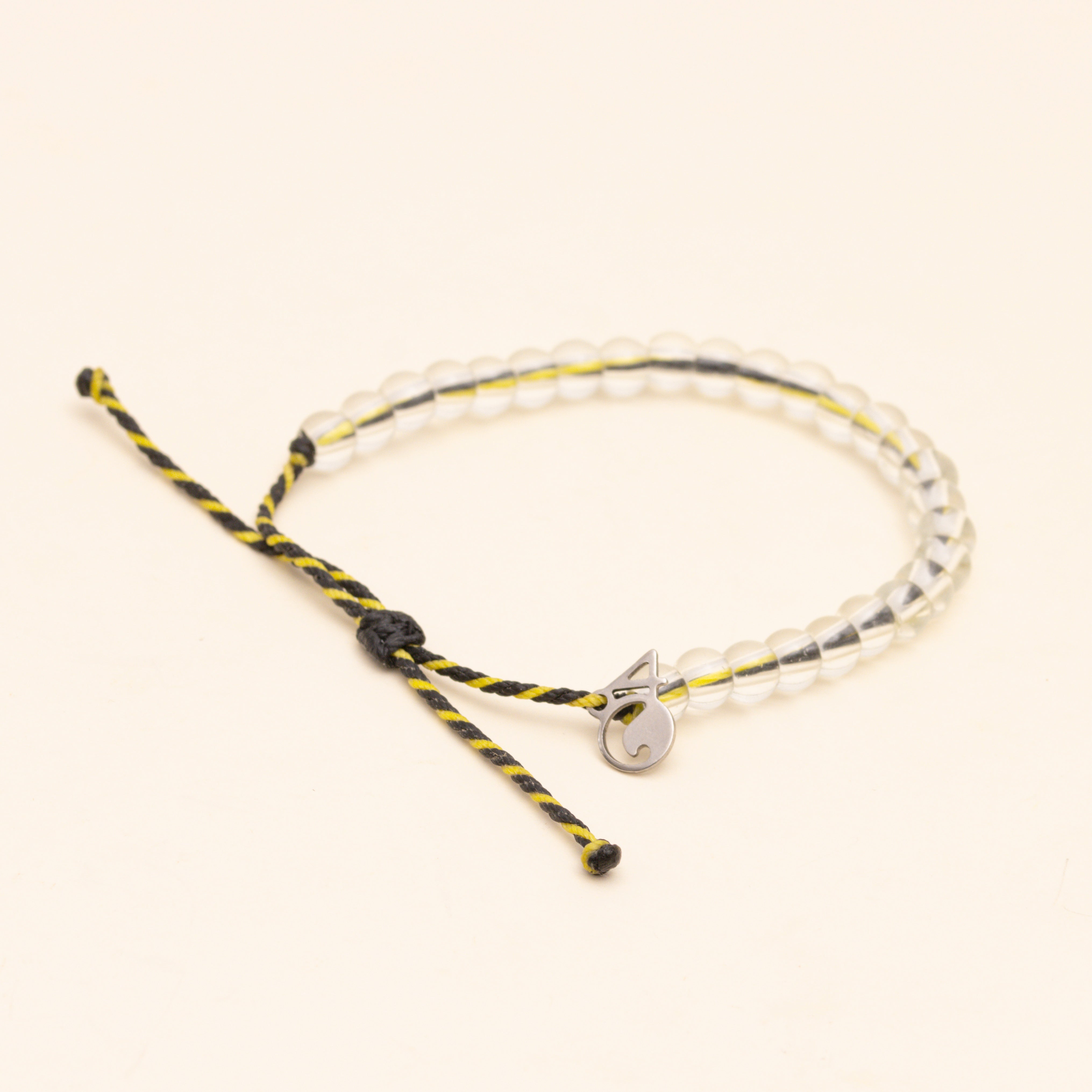 4ocean Penguin Beaded Bracelet - Black & Yellow