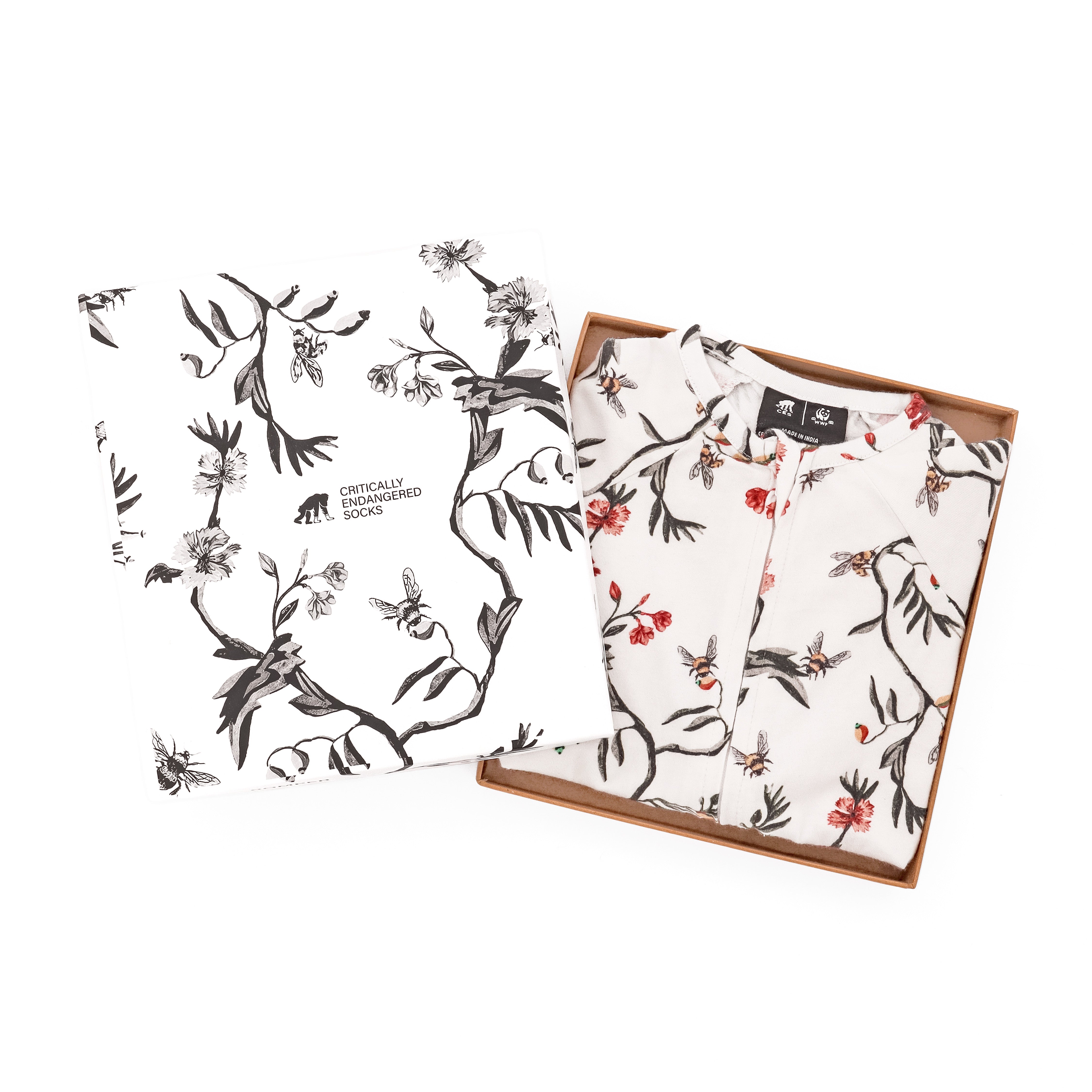 Critically Endangered Baby Romper Set - Bee