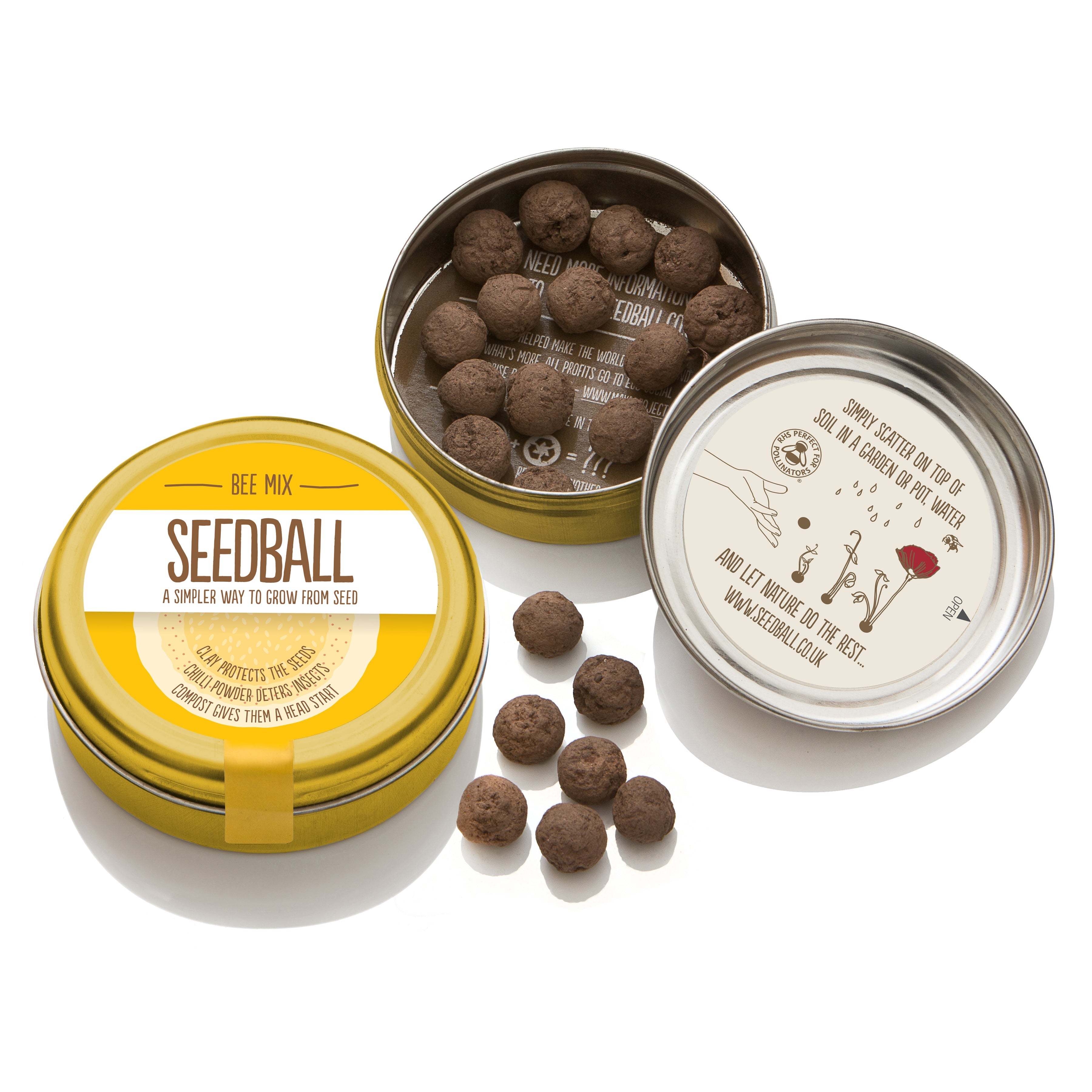 Seedball wildflower bee mix tin
