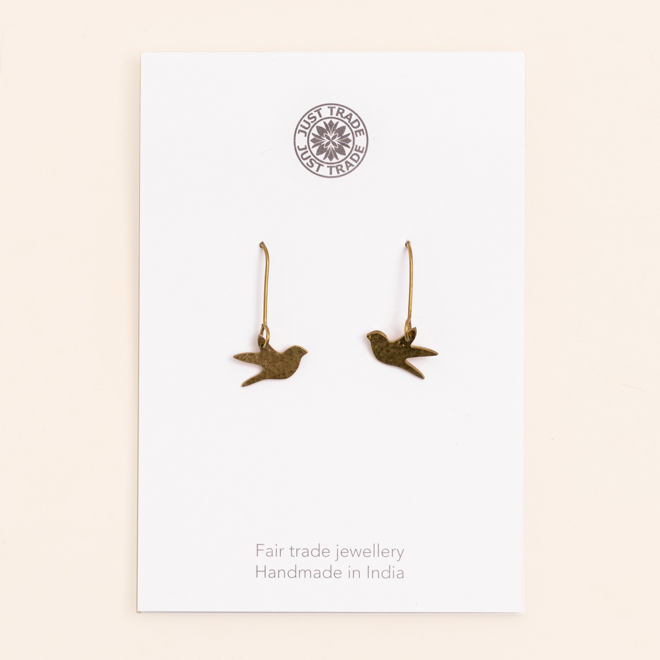 Brass Swallow Earrings