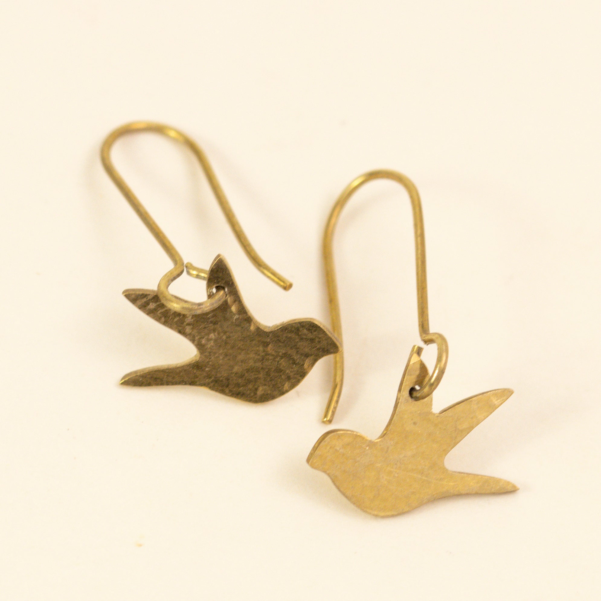 Brass Swallow Earrings