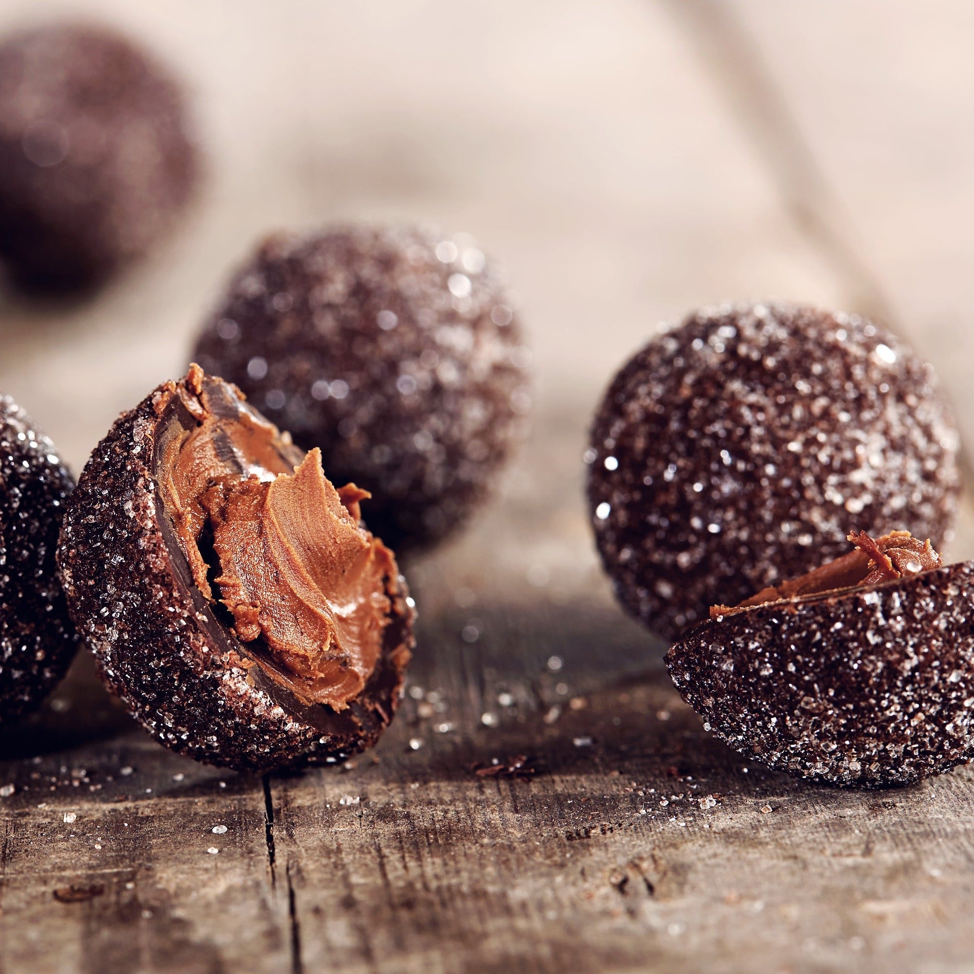 Dark Chocolate Praline Truffles