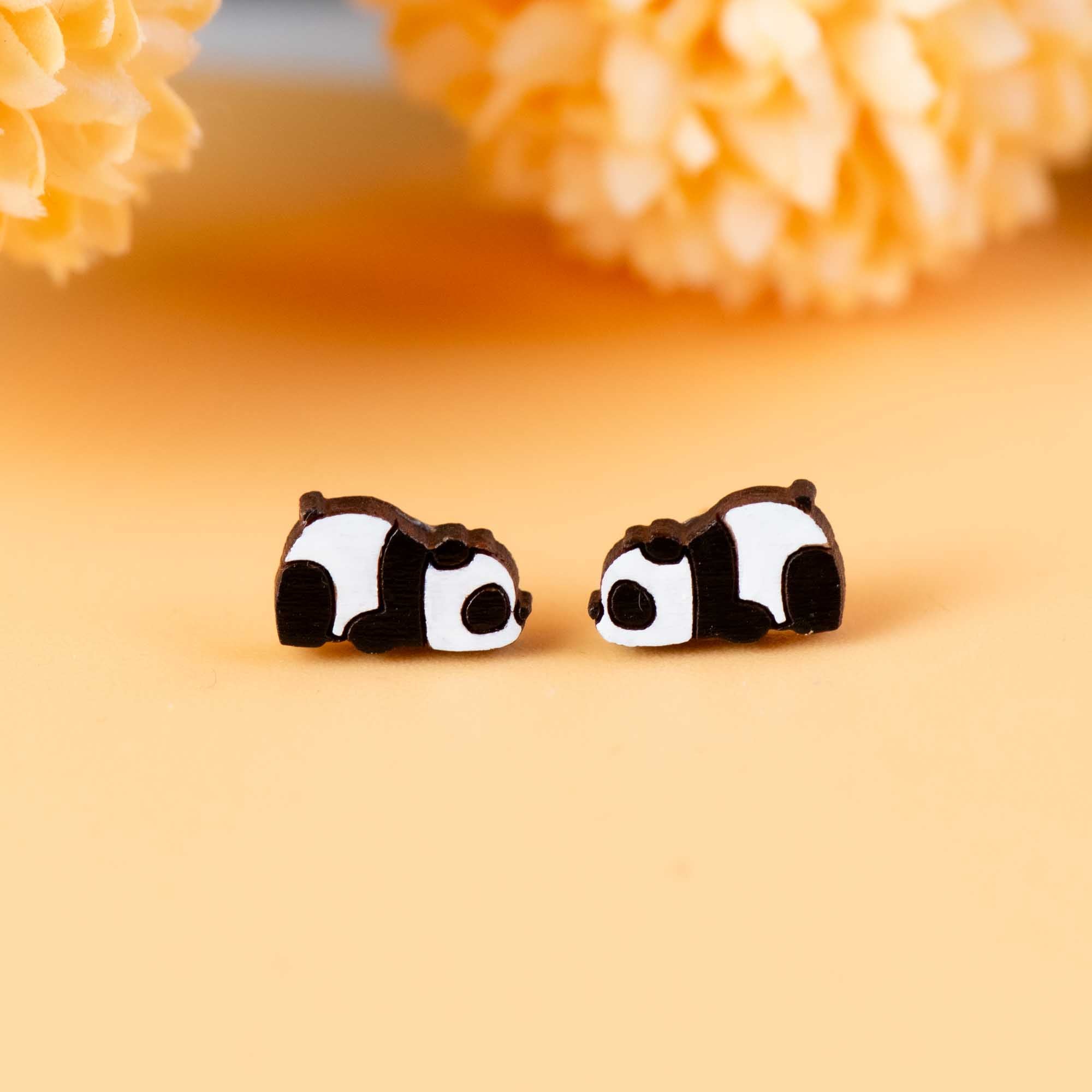 Hand-painted Wooden Earrings