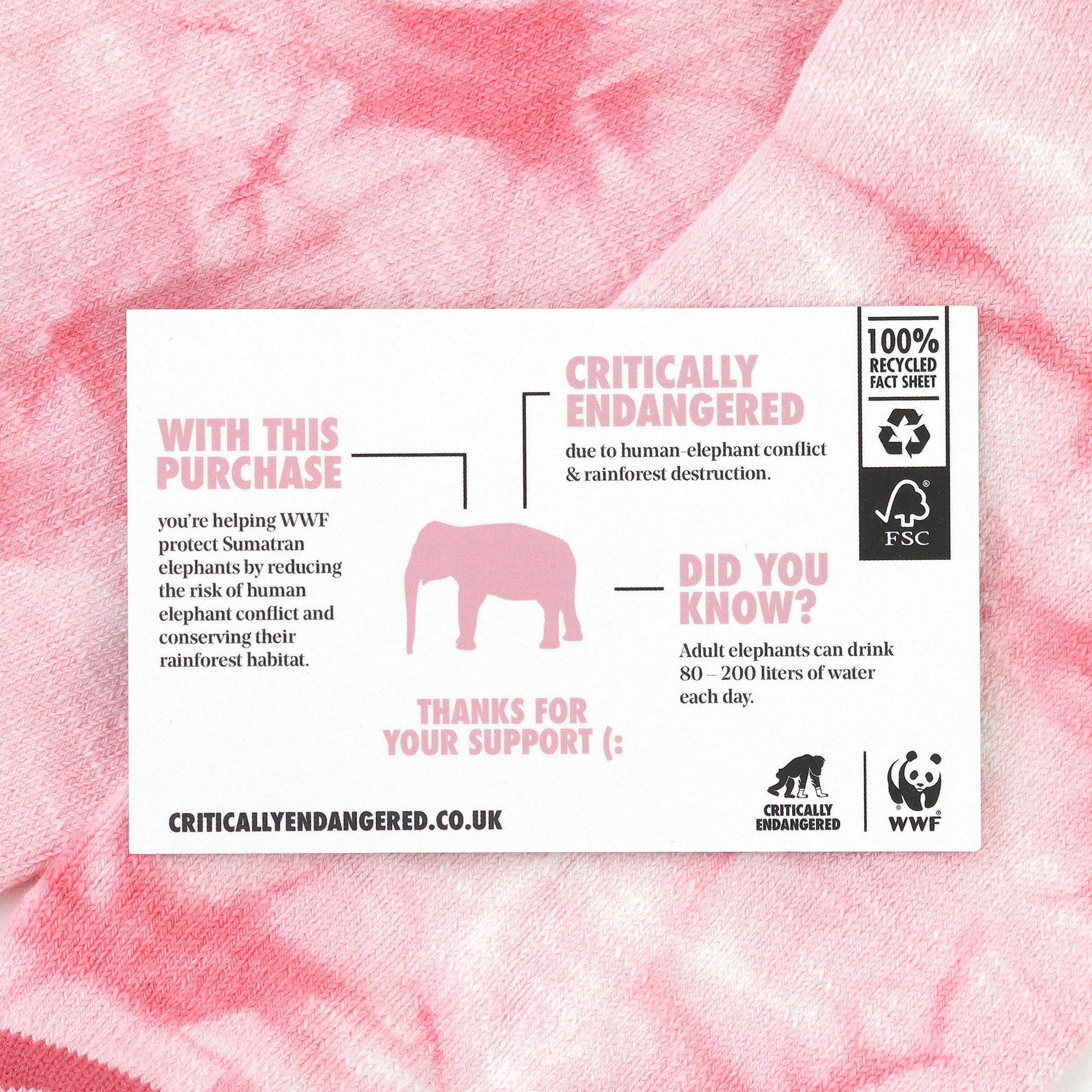 Critically Endangered Tie Dye Adult Socks
