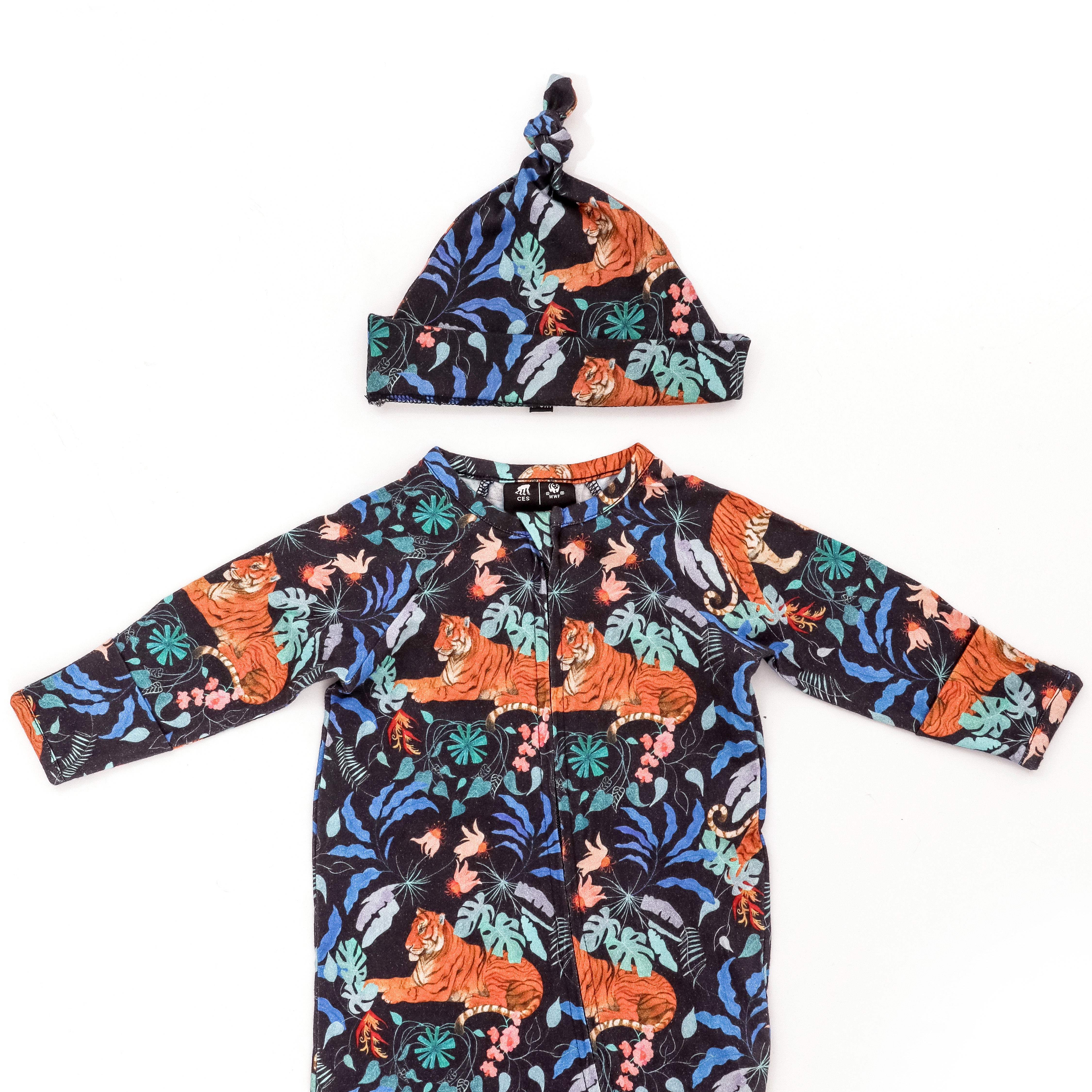 Critically Endangered Baby Romper Set - Tiger