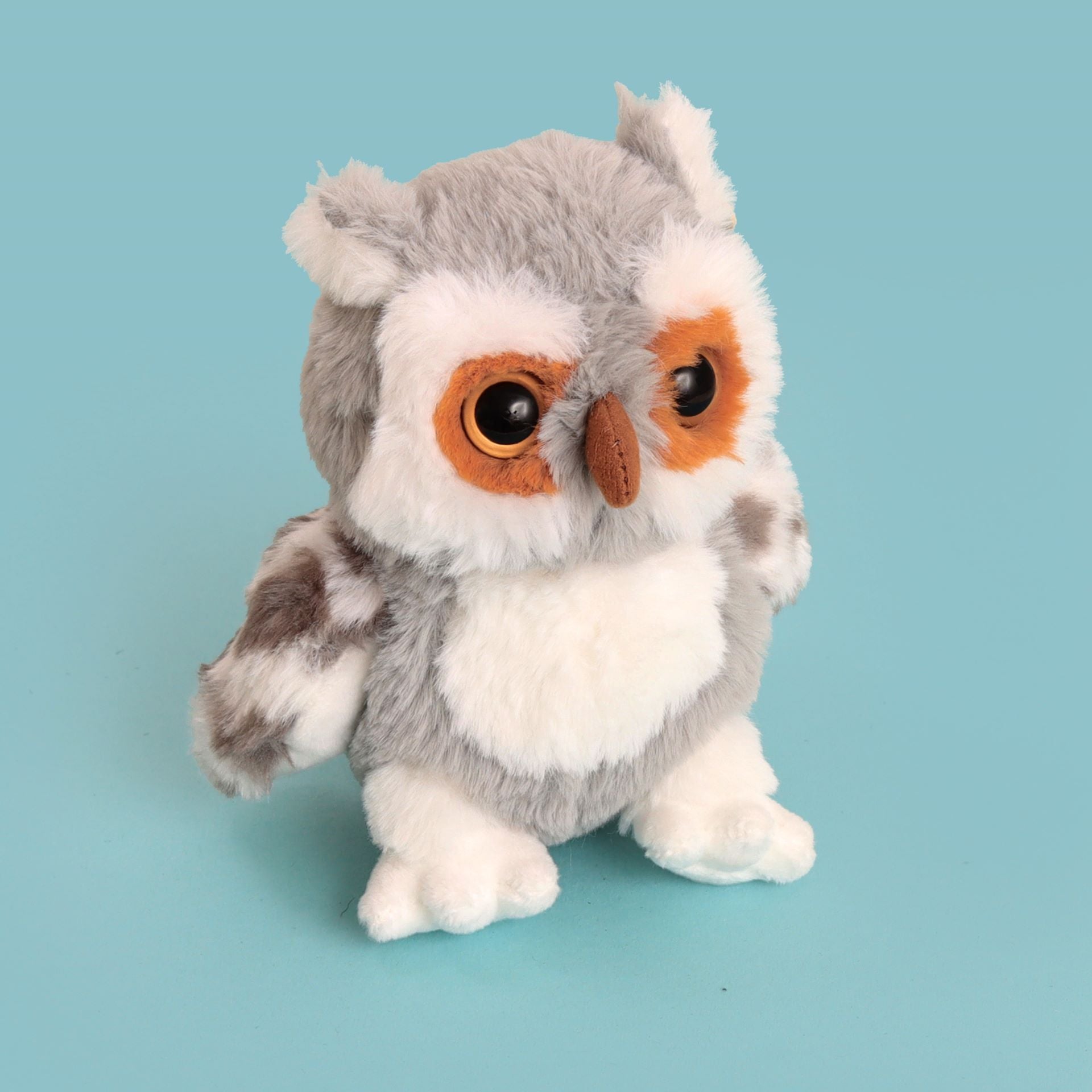 WWF Plush Fluffy Grey Owl