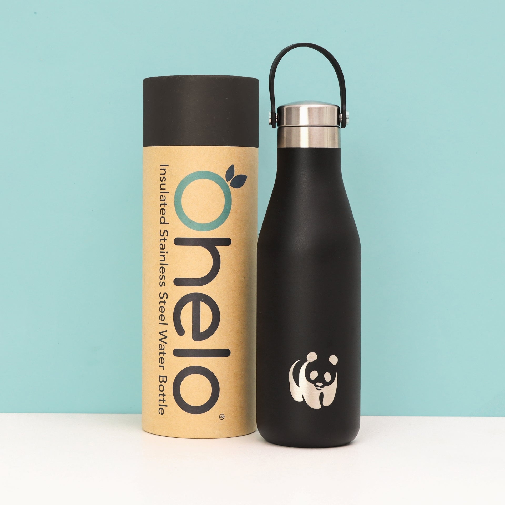 Black Stainless Steel Reusable Bottle