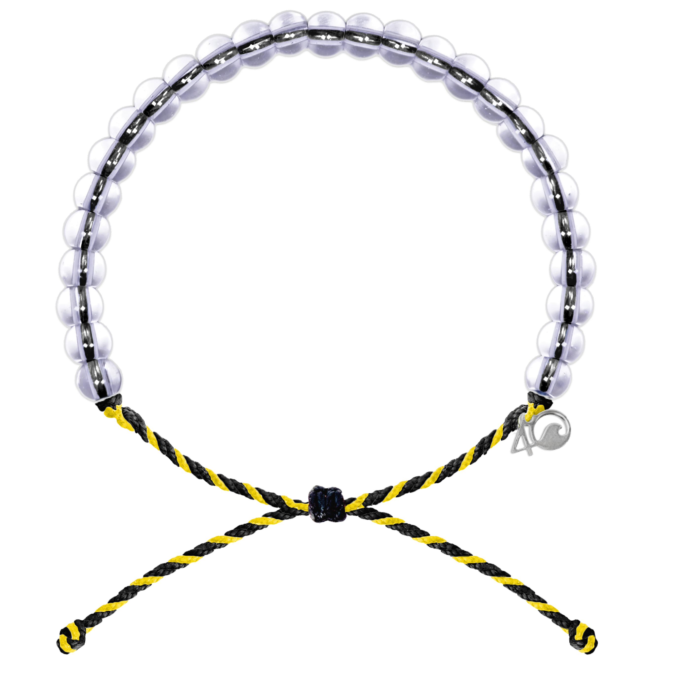 4ocean Penguin Beaded Bracelet - Black & Yellow