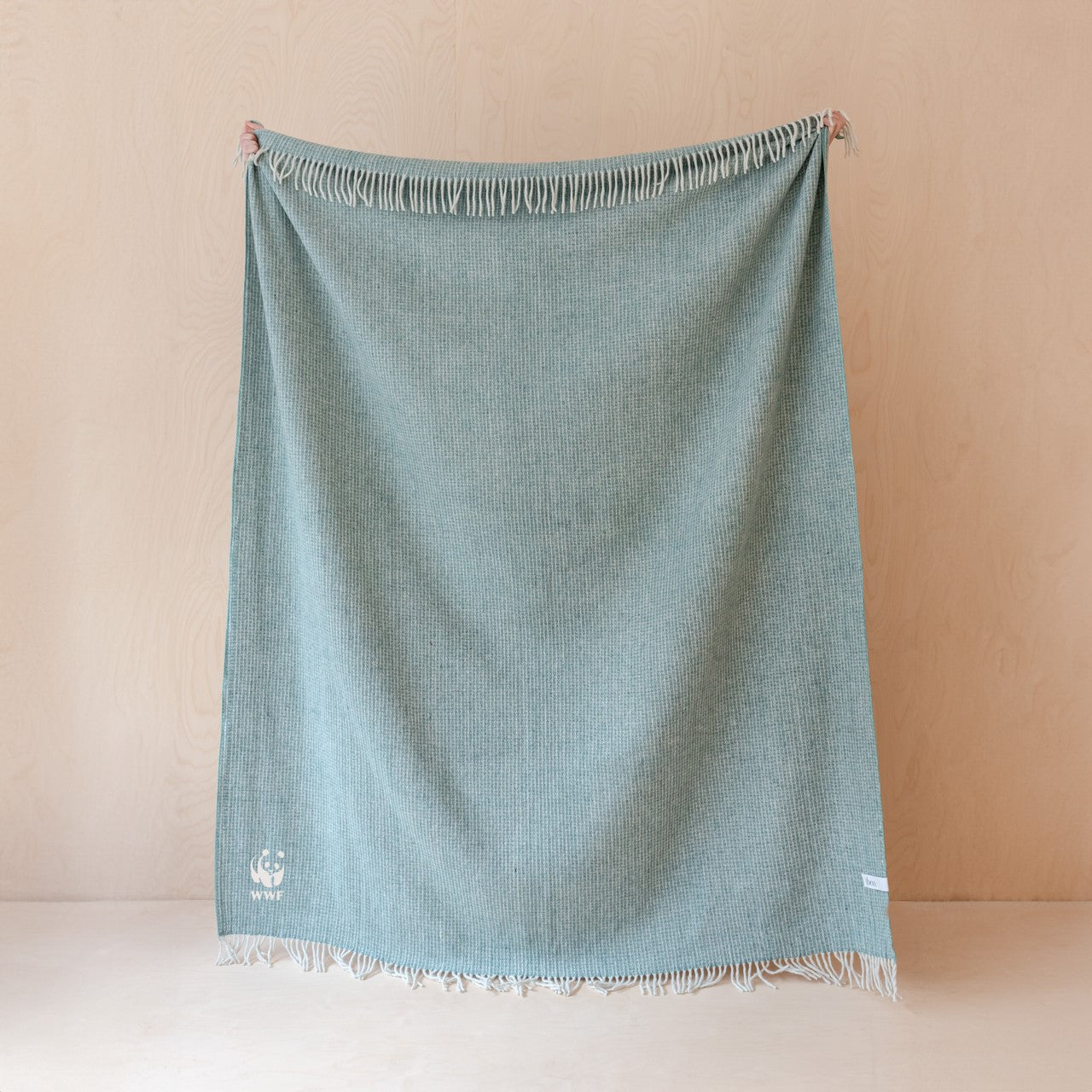 Recycled Wool Large Waffle Blanket