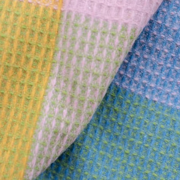 Recycled Wool Large Waffle Blanket