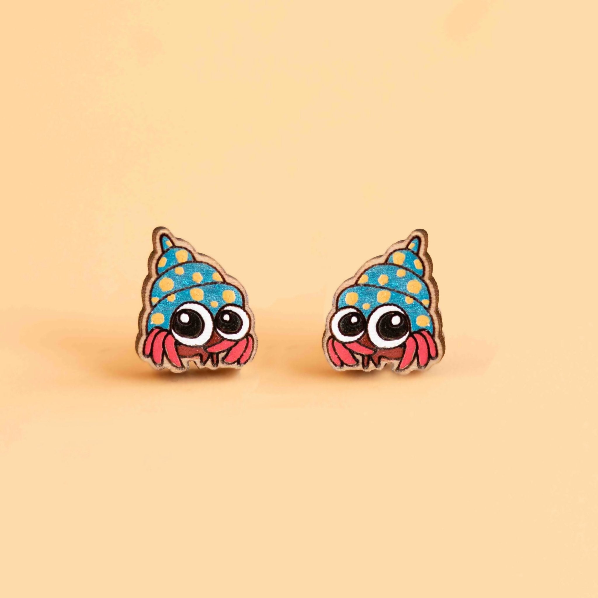 Hand-painted Wooden Earrings