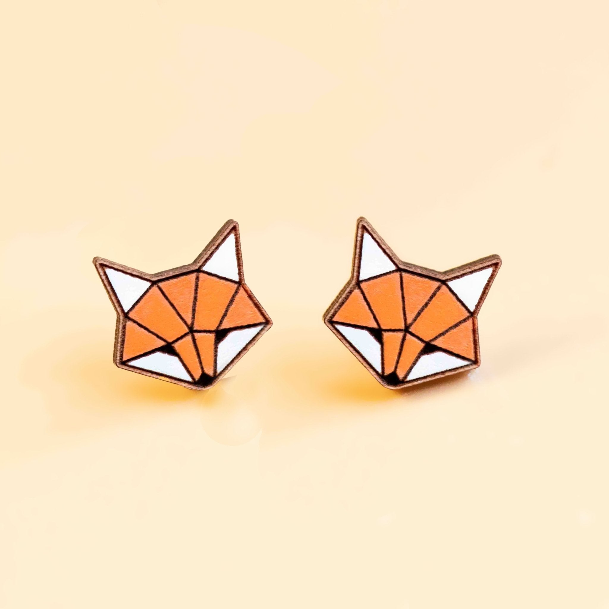 Hand-painted Wooden Earrings