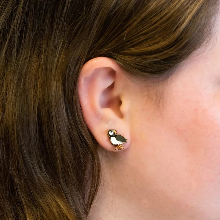 Hand-painted Wooden Earrings