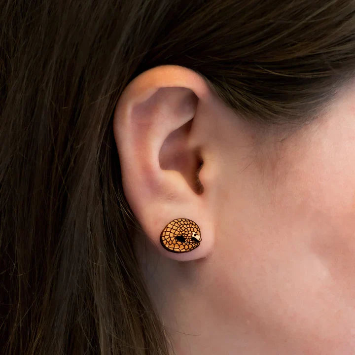 Hand-painted Wooden Earrings